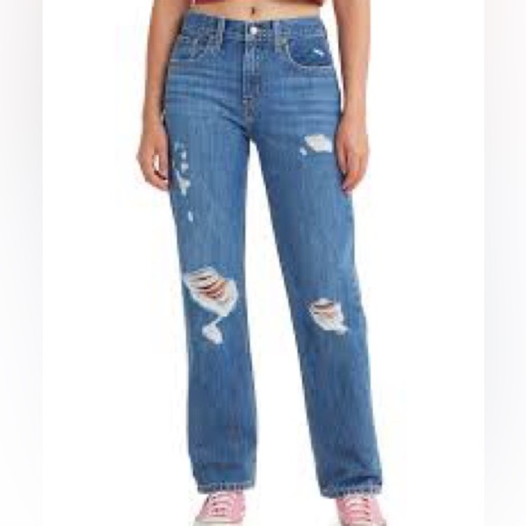 Levi's Low Pro Relaxed Straight Fit Jeans in Amplify It - Size 27 - Picture 1 of 9